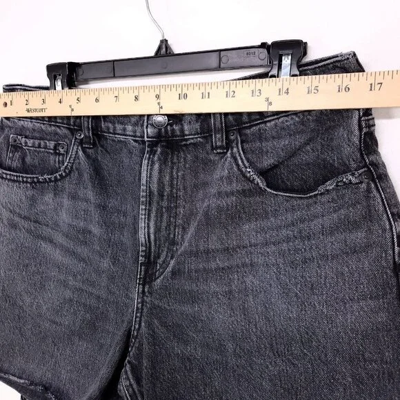 Everlane The Denim Cutoff Shorts High Rise Size 31 Distressed Frayed Hem